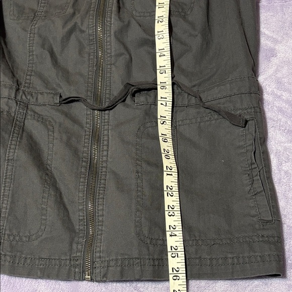 A New Day Olive Green Sleeveless Cargo Utility Zippered Vest Size M - Picture 8 of 11